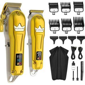 Gifts for Men him Hair Clippers for Men + T-Blade Trimmer Kit, Cordless